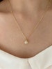 Halsband i stål med 18k guld med Cubic Zirconia