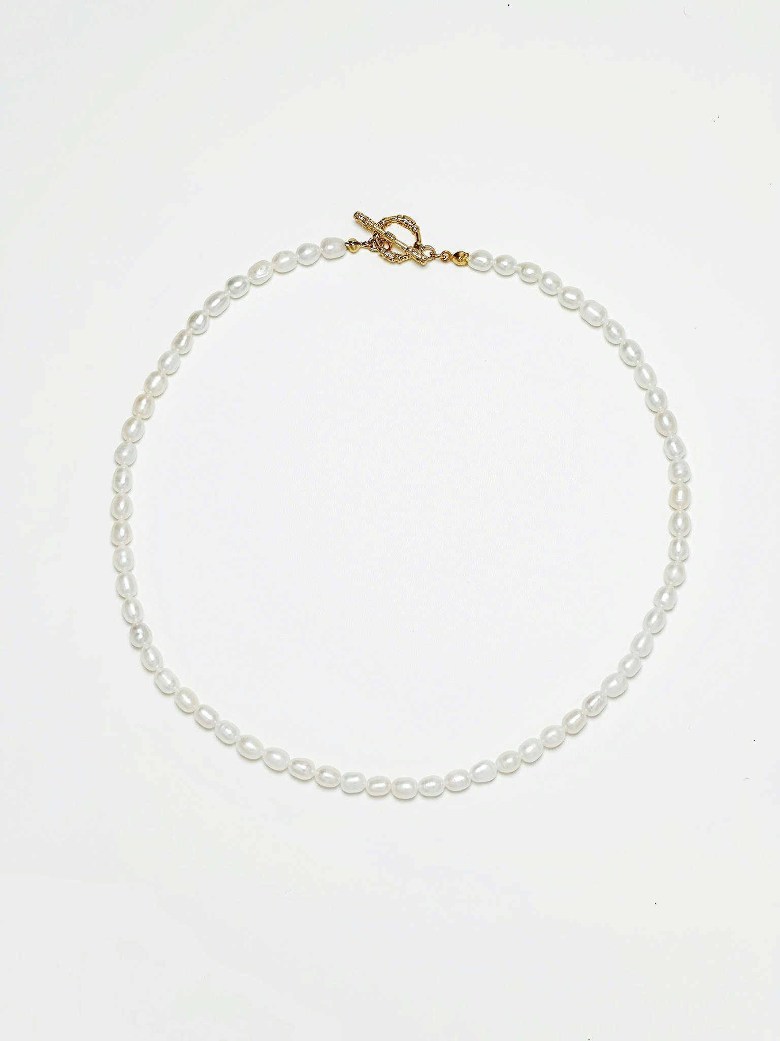 Halsband med sötvattenspärlor 40 cm