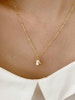 Halsband i stål med 18k guld med Cubic Zirconia