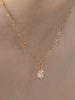 Halsband i stål med 18k guld med Cubic Zirconia