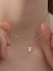 Halsband i stål med 18k guld med Cubic Zirconia