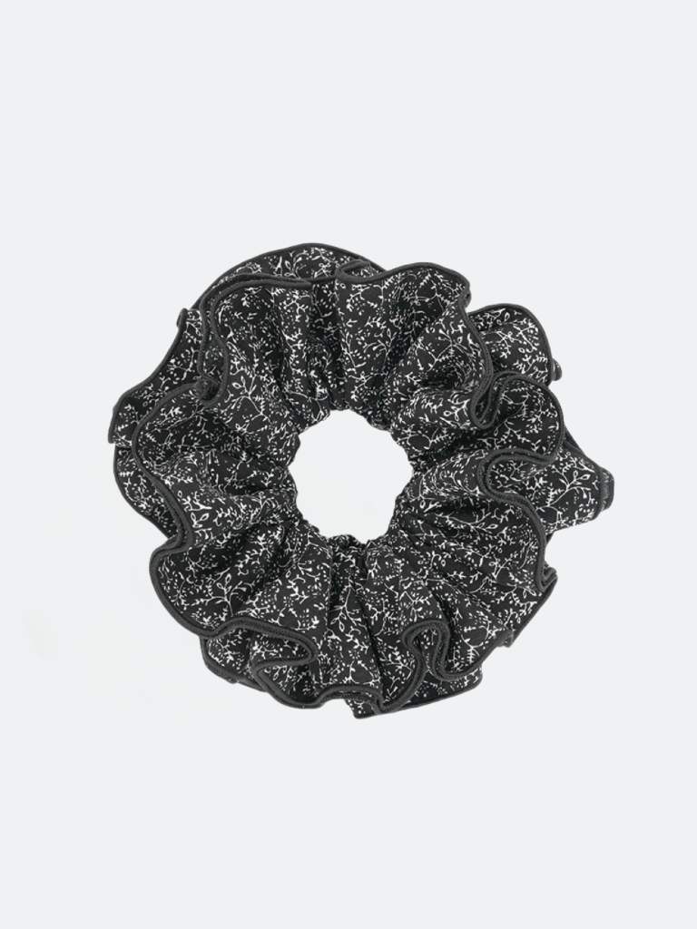 Stor scrunchie med blommönster