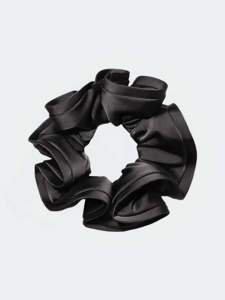 Stor svart scrunchie