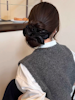 Stor svart scrunchie