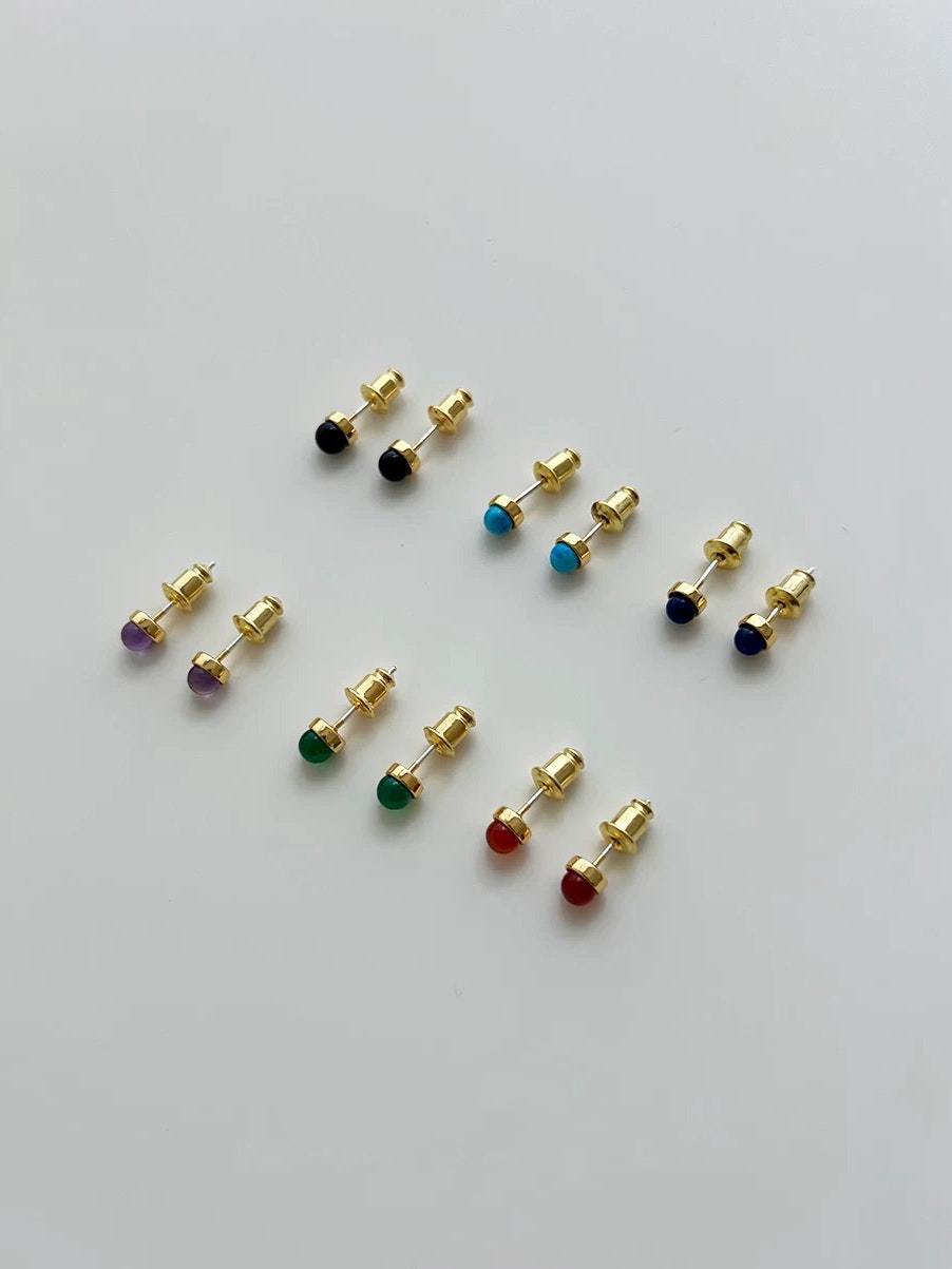 Feng Shui örhängen - Turkos studs