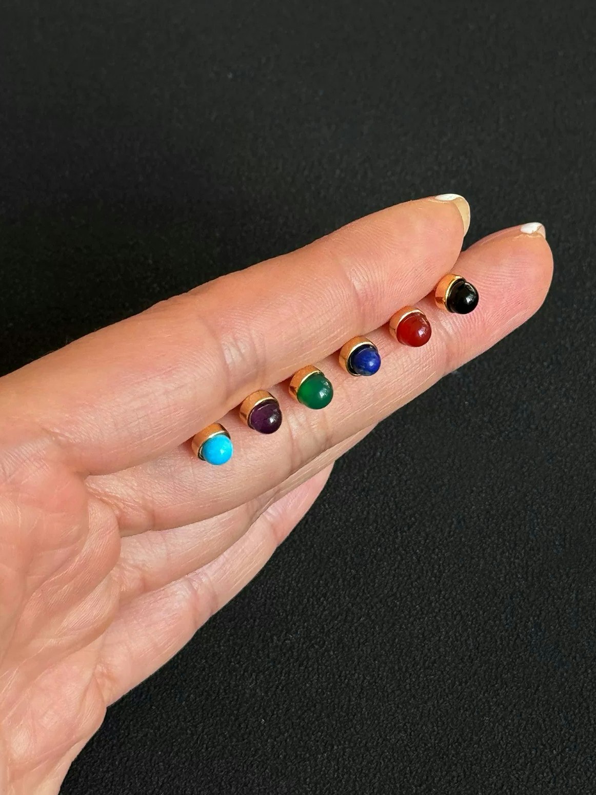 Feng Shui örhängen - Turkos studs