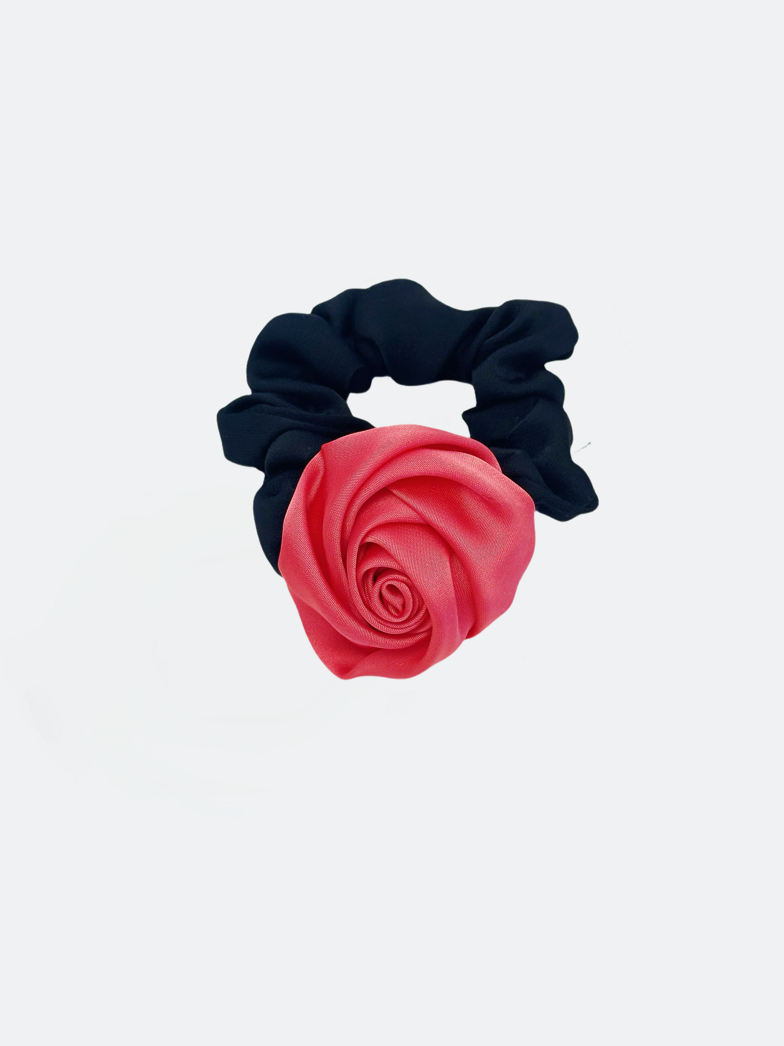 Scrunchie med rosor ，Mörk rosa