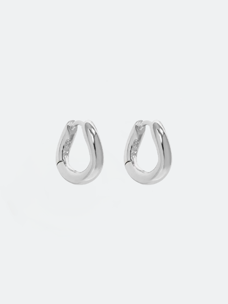 Släta mini hoops i äkta silver 8mm