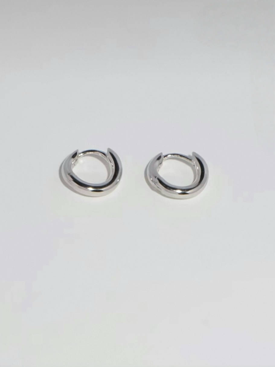 Släta mini hoops i äkta silver 8mm
