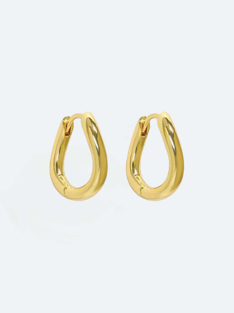 Hoops i äkta silver förgyllda med 18K guld 12mm