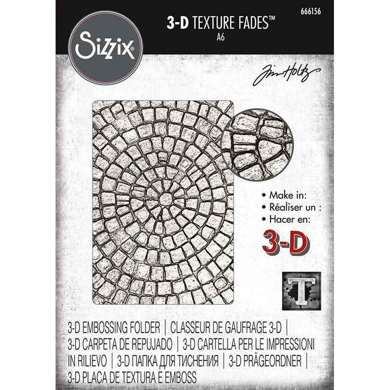 Tim Holtz Sizzix 3-D Texture Fades Embossingfolder Mosaic 666156