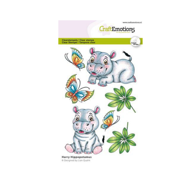 CraftEmotions clearstamps Harry Hippopotamus 130501-2711