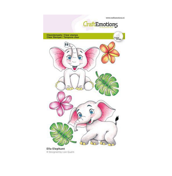 CraftEmotions clearstamps Ella Elephant 130501-2712