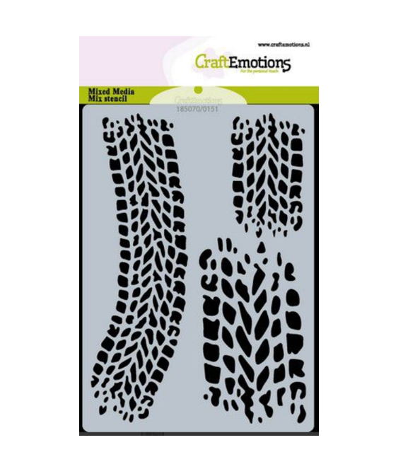 CraftEmotions Stencil Tire Tracks 185070/0151