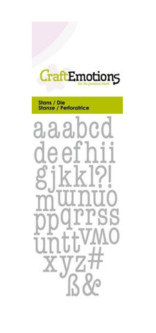 CraftEmotions Die Lowercase Alphabet Typewriter 115633/0262