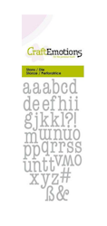 CraftEmotions Die Lowercase Alphabet Typewriter 115633/0262