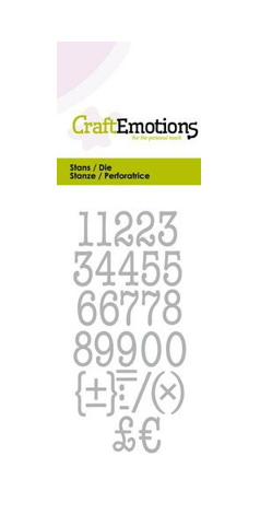 CraftEmotions Die Numbers Typewriter 115633/0263