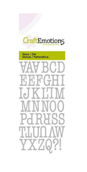 CraftEmotions Die Uppercase Alphabet Typewriter 115633/0261