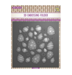 Embossing folder Nellies Choice Easter Eggs Background EF3D066