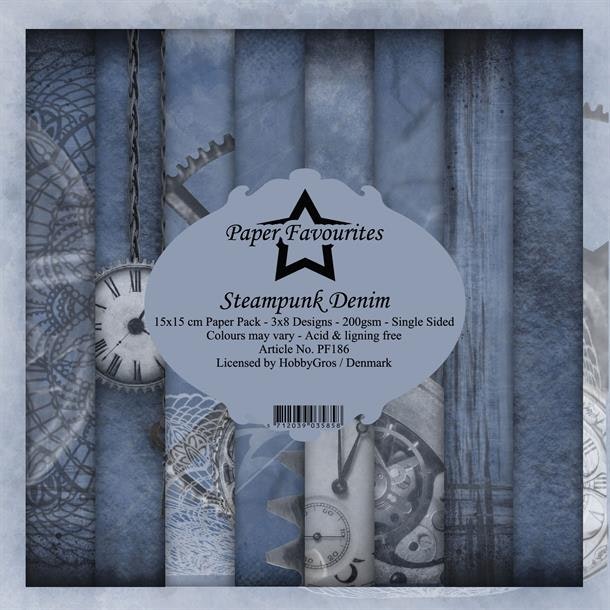 Paper Favourites Steampunk Denim 6x6" Pappersblock