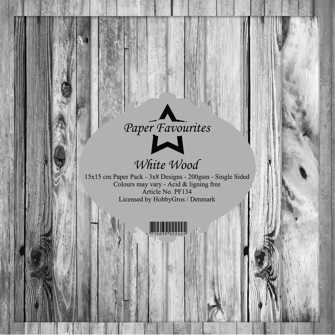 Paper Favourites White Wood 6x6" Pappersblock