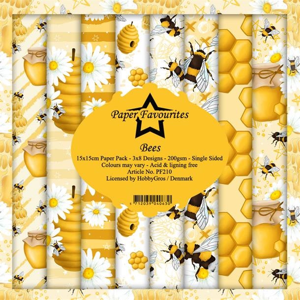 Paper Favourites Bees 6x6" Pappersblock