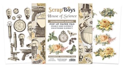 ScrapBoys House of Science pop up 6x6" Pappersblock