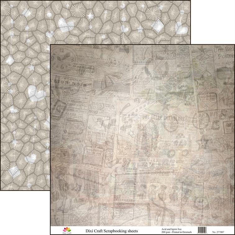 Dixie Craft Nostalgia-7 12x12" Mönsterpapper