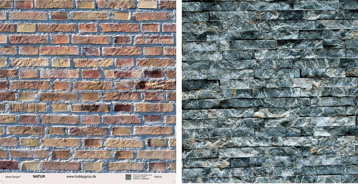 HobbyGross Bricks 12x12" Mönsterpapper