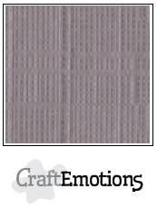 CraftEmotions Cardstock Linen Silver 12x12"
