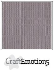 CraftEmotions Cardstock Linen Silver 12x12"