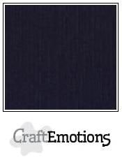 CraftEmotions Cardstock Linen Black 12x12"