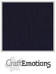 CraftEmotions Cardstock Linen Black 12x12"