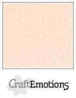 CraftEmotions Cardstock Linen Cream 12x12"