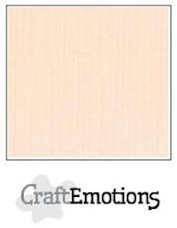 CraftEmotions Cardstock Linen Cream 12x12"