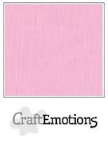 CraftEmotions Cardstock Linen Pink 12x12"