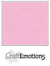 CraftEmotions Cardstock Linen Pink 12x12"