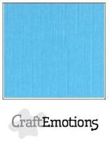 CraftEmotions Cardstock Linen Aqua 12x12"