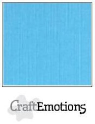 CraftEmotions Cardstock Linen Aqua 12x12"