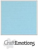 CraftEmotions Cardstock Linen Light Blue 12x12"