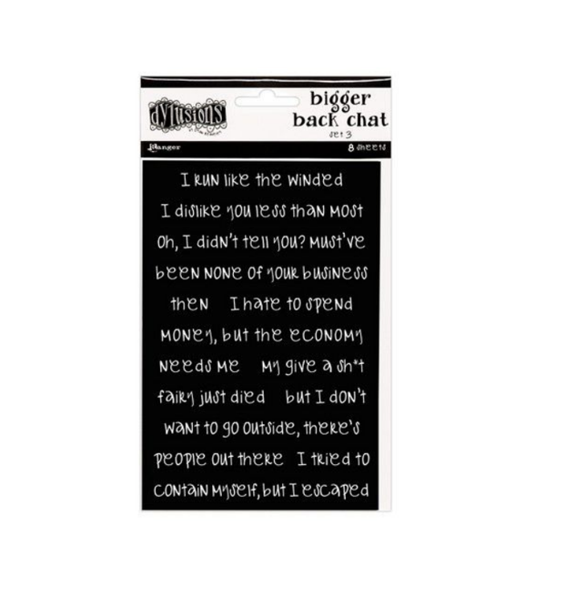 Stickers Bigger back chat - Black 3 DYA81784