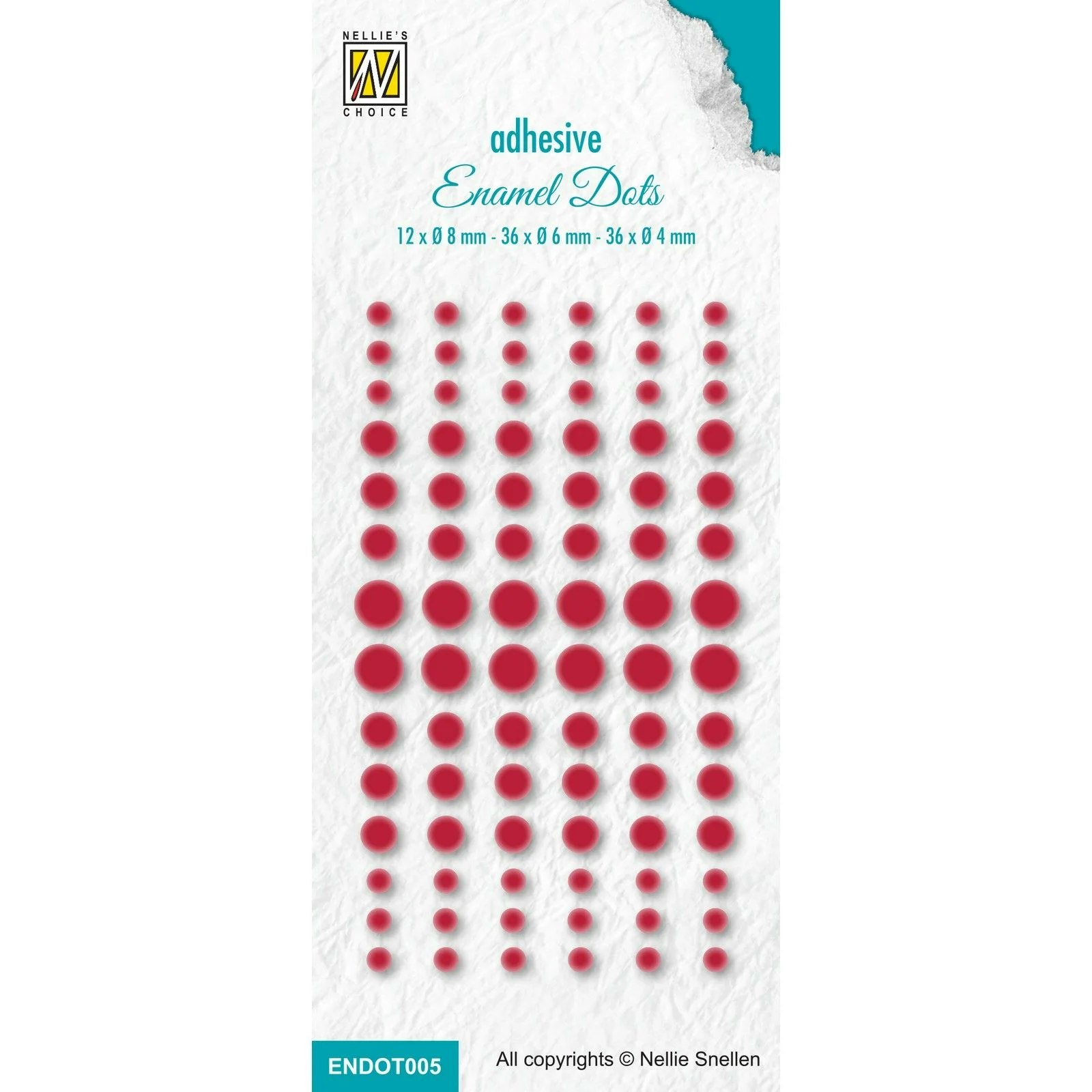 Nellie Snellen Enamel dots Red