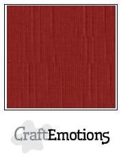 CraftEmotions Cardstock Linen Darkred 12x12"