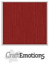 CraftEmotions Cardstock Linen Darkred 12x12"