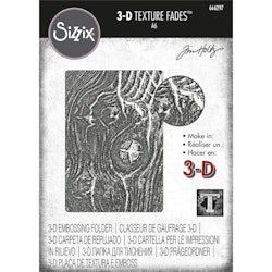 Tim Holtz Sizzix 3-D Texture Fades Embossingfolder Woodgrain 666297