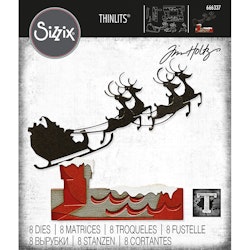 Tim Holtz Sizzix Dies Reindeer Sleigh 666337