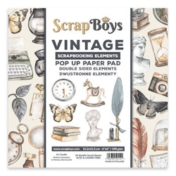 ScrapBoys Vintage pop up 6x6" Pappersblock
