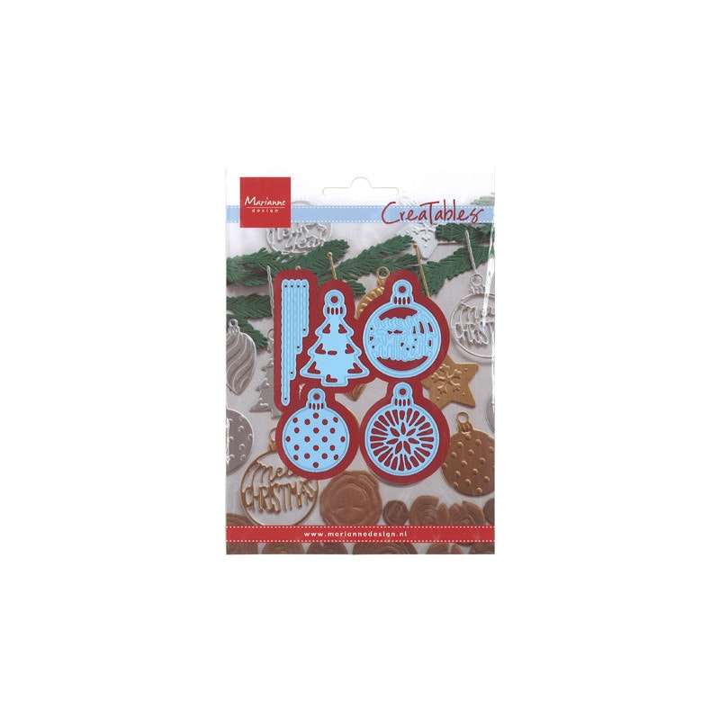 Marianne Design Die -Merry Christmas Baubles LR0682