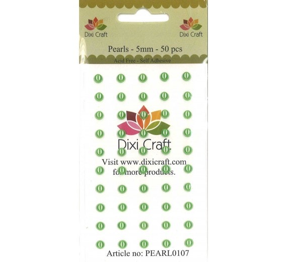 Dixi Craft Halvpärlor Limegrön 5mm