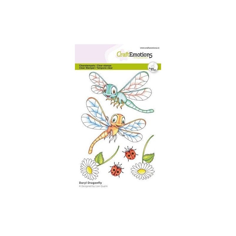 CraftEmotions clearstamps Daryl Dragonfly 130501-2720